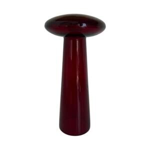 Iittala Atlas Candleholder Harri Koskinen 1996 Red Glass Finland 9" Modern Art‎